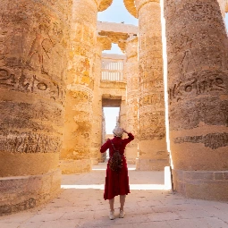 Tourist in Luxor Temple